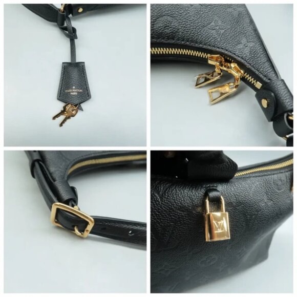 Auth Louis Vuitton Sac Sport Black W/P Monogram Leather Shoulder Bag - Picture 7 of 12